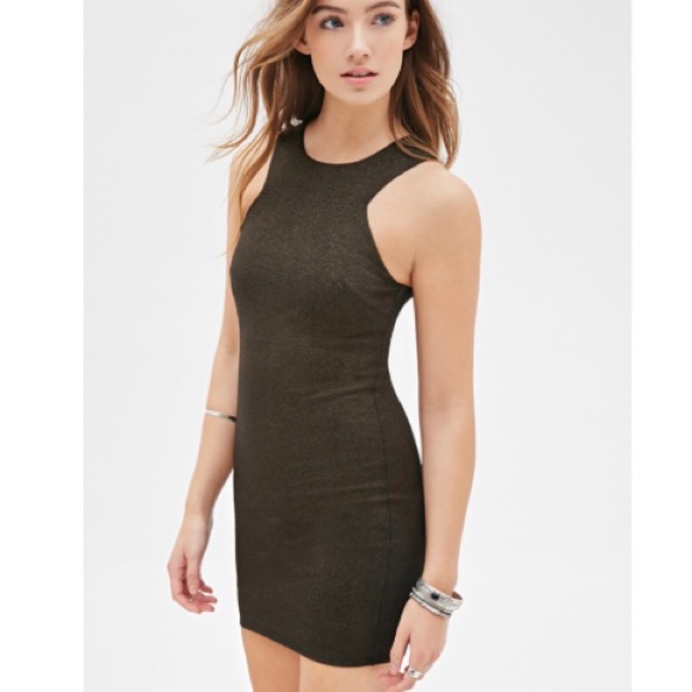 Gold shimmer bodycon dress